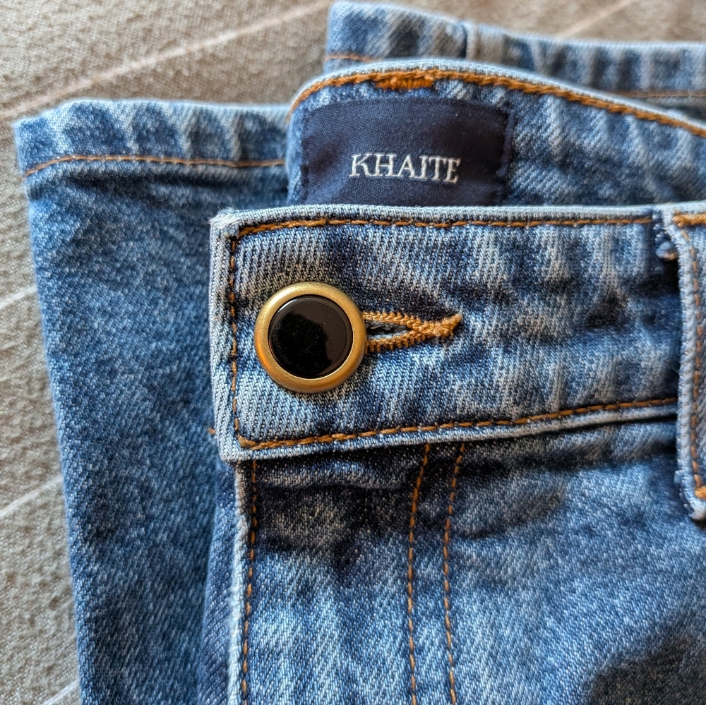 Khaite Blue Abigail Stretch Jeans - Size 31 - Pristine Condition - Picture 6 of 8